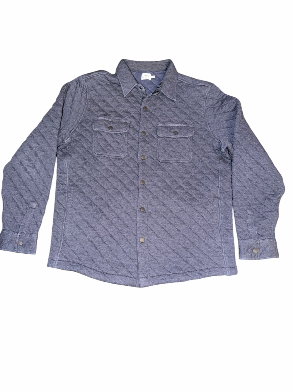 Faherty Quilted Button-Front Men's Jacket Shirt - Blue